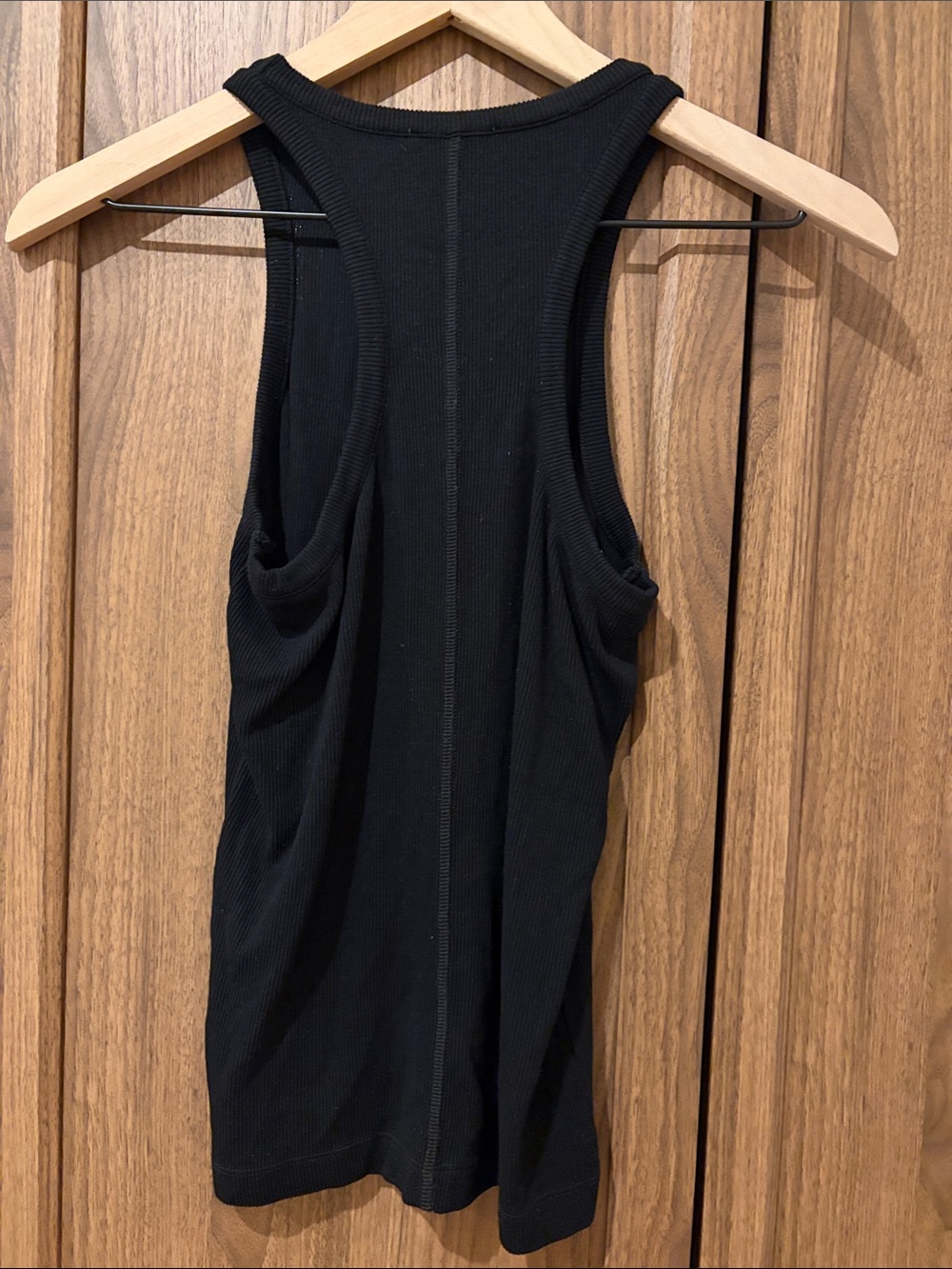 Reiss Black Ribbed High-Neck Tank - Picture 3 of 5